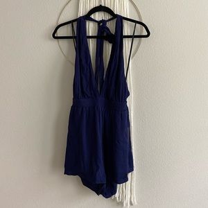 Navy halter romper